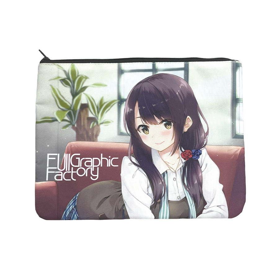 同人系も写真も印刷可！！オリジナルデザインフラットポーチ - フル